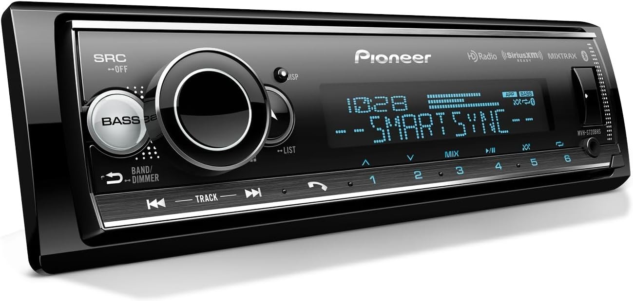 Pioneer MVH-S720BHS 1-Din Digital Media Receiver Bluetooth SiriusXM HD Radio