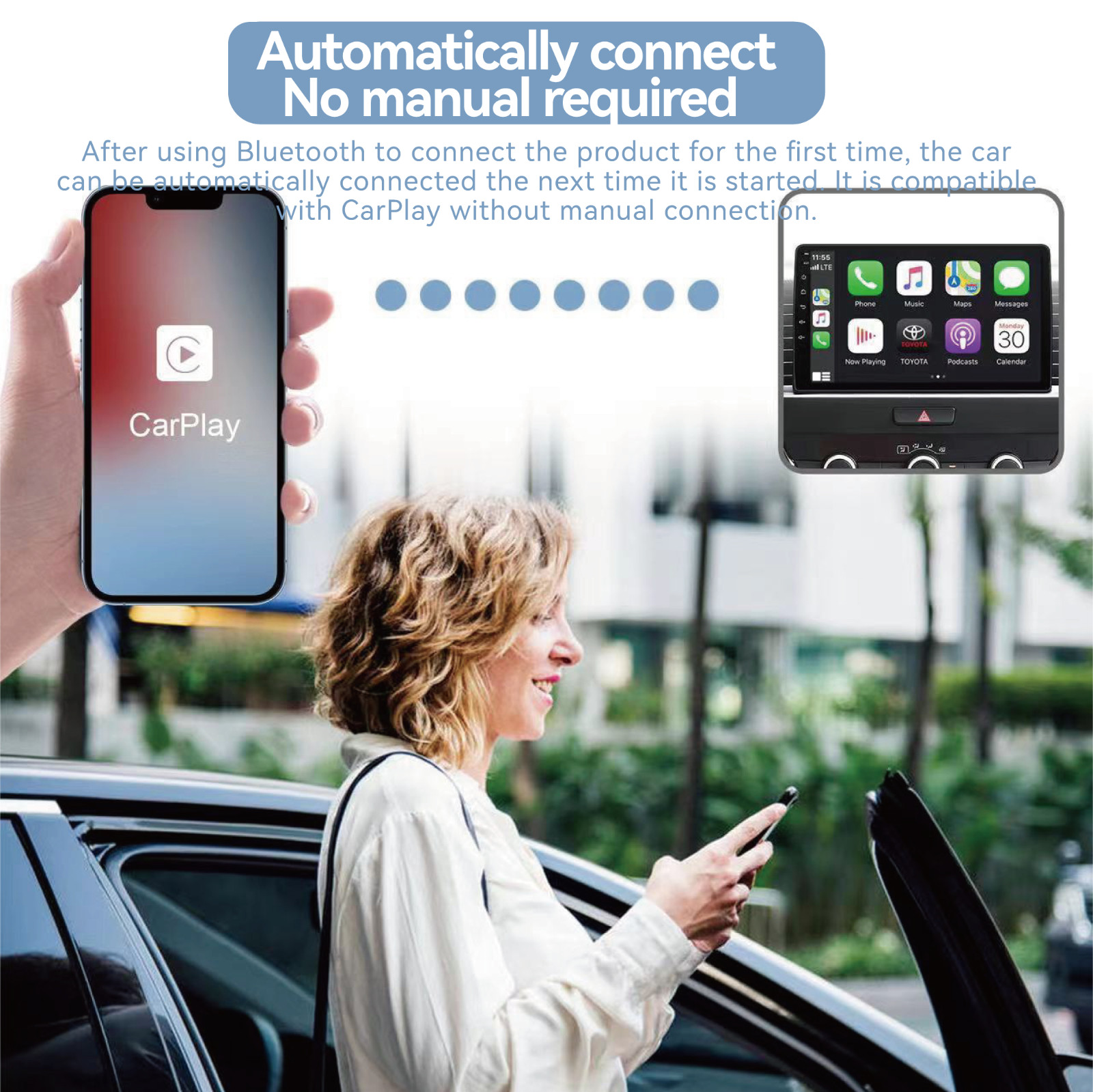 Wireless CarPlay Adapter Dongle USB For Apple iOS 10+ Car Auto Navigation Player