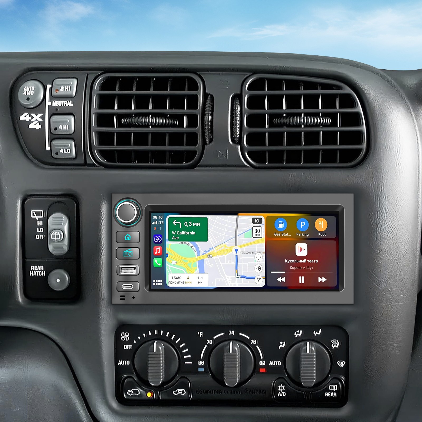 For Chevy C/K Silverado GMC 1995-2005 Apple Carplay Car Stereo Radio GPS 1.5 Din