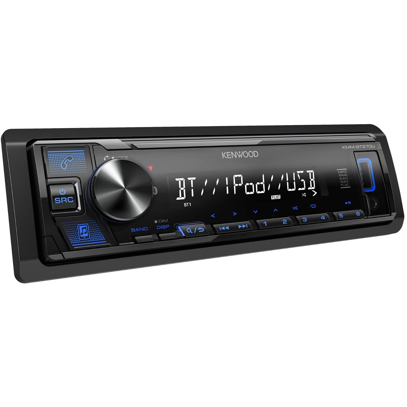 Bluetooth Car Stereo Receiver, USB Port, AM/FM Radio, MP3 Player, Single DIN, 13