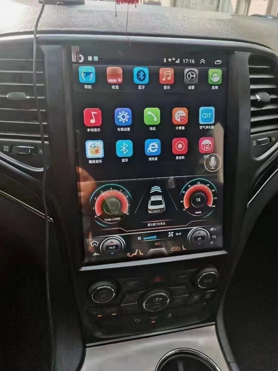 12.8″ Android Car Radio Carplay Stereo GPS For 2014-2020 Jeep Grand Cherokee