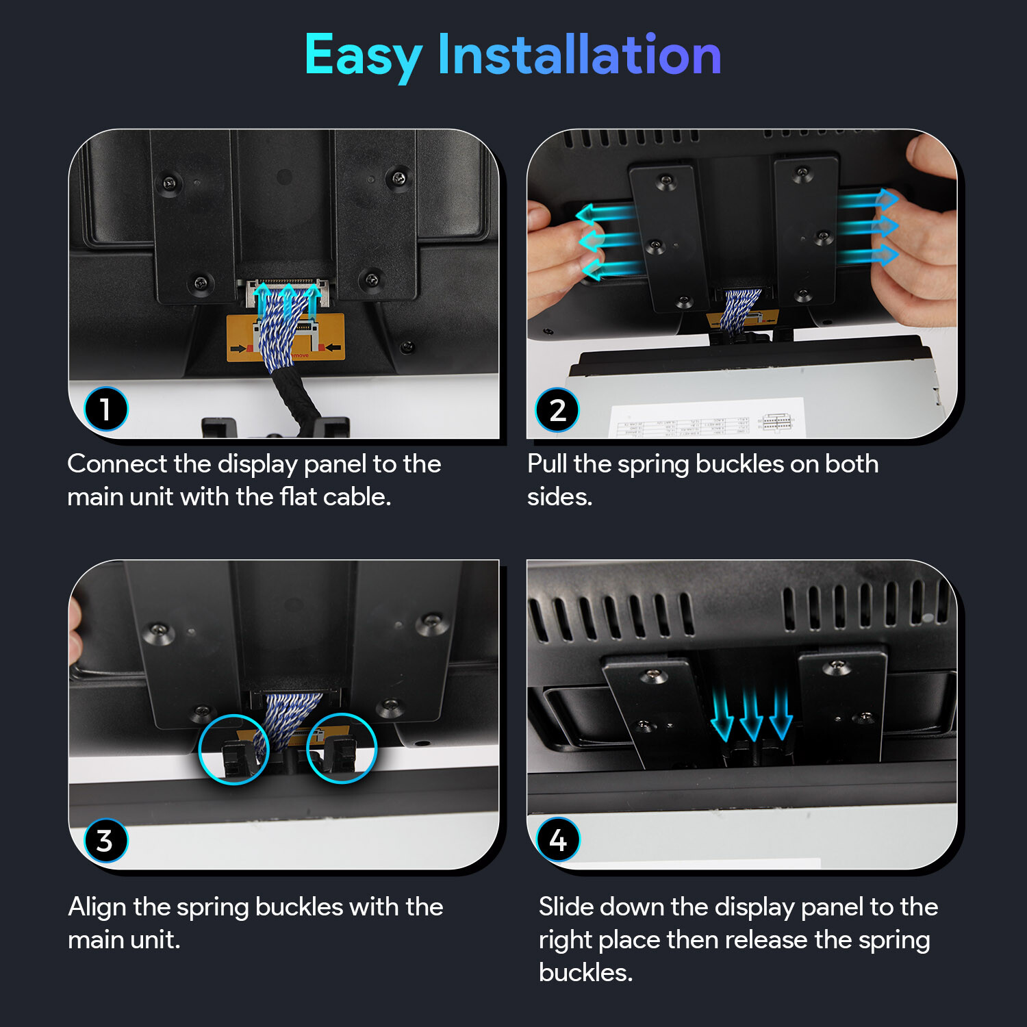 1 DIN 10.1″ Car Stereo AM/FM Radio GPS SatNav IPS QLED Screen Head Unit CarPlay