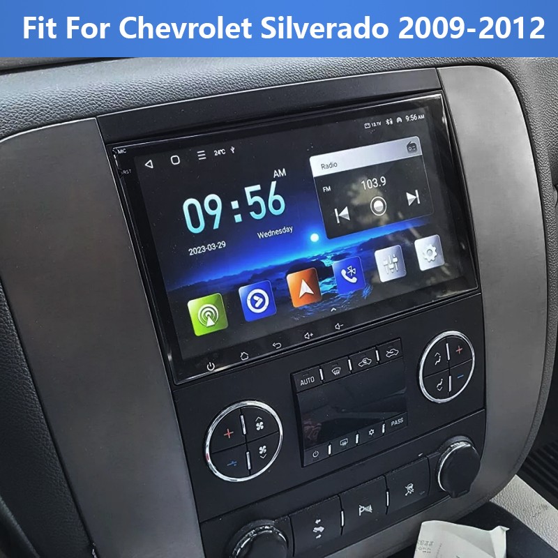 For 2009-2013 Chevrolet Silverado Apple CarPlay Android 14 Radio Stereo GPS WiFi