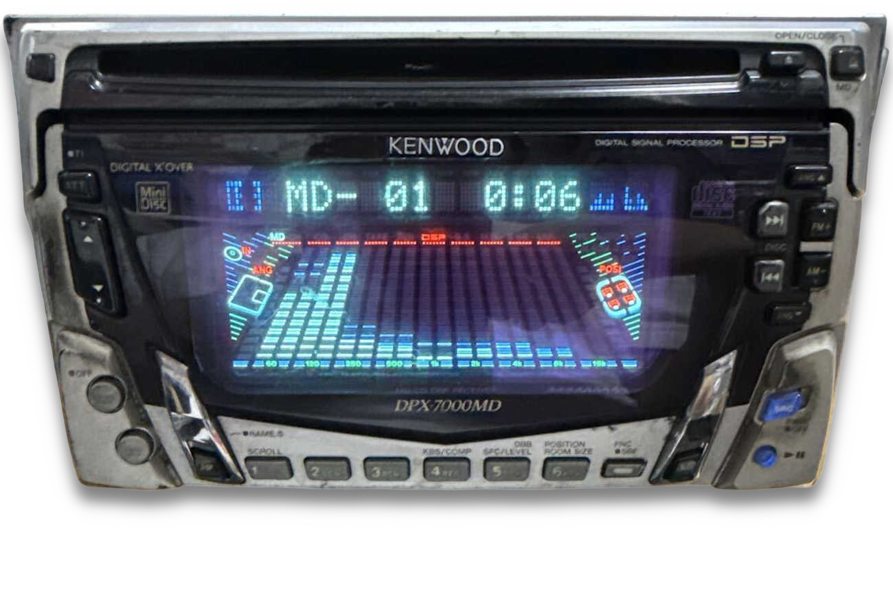 Kenwood DPX-7000MD 2DIN Car CD MD Receiver DSP 40W x 4 JDM Tested Working Japan