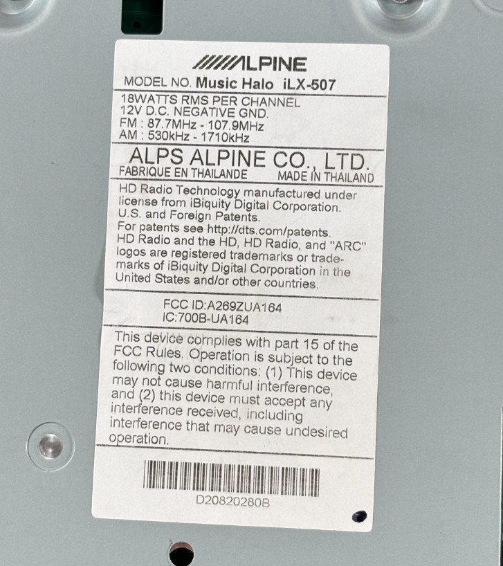 Alpine Music Halo iLX-507 7-Inch Touchscreen Digital Multimedia Receiver