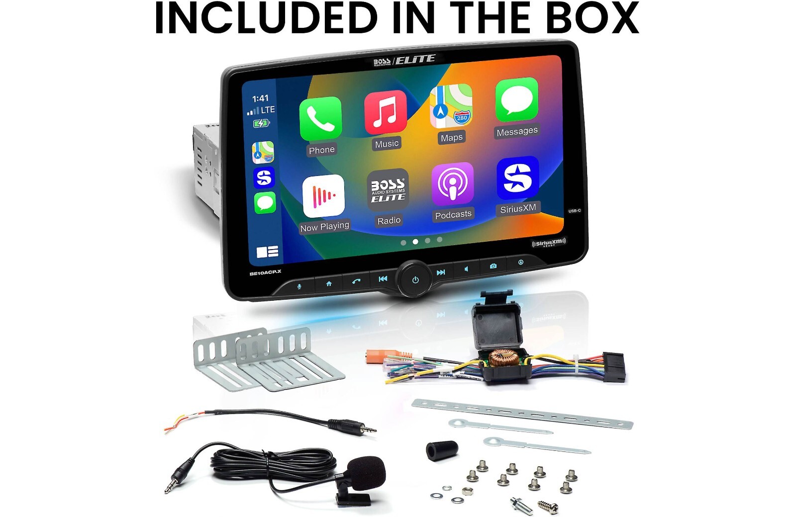 BOSS BE10ACP.WX Car Stereo Wireless Apple CarPlay Android Auto 10.1” Single Din