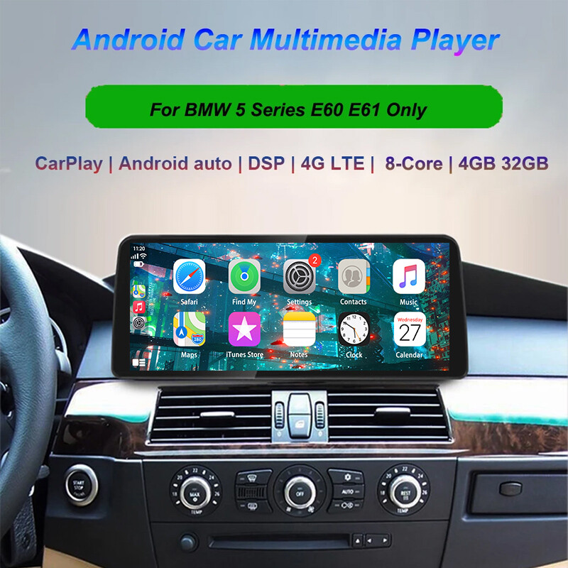 12.3” Car Radio Stereo Android GPS Carplay For BMW 5 Series E60 2004-2009 CCC