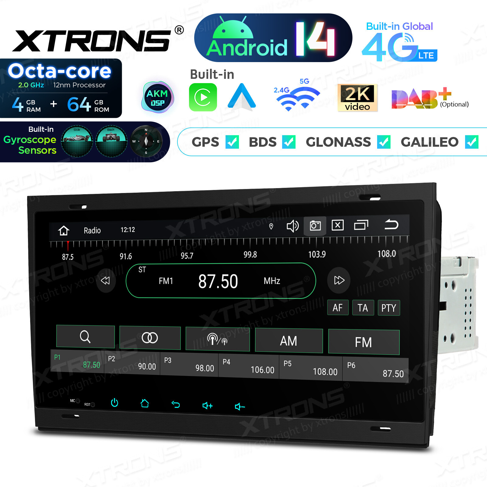 8.8″ Android 14 8-Core 4+64GB Car GPS Stereo Radio Sat Nav For Audi A4 S4 RS4 B6