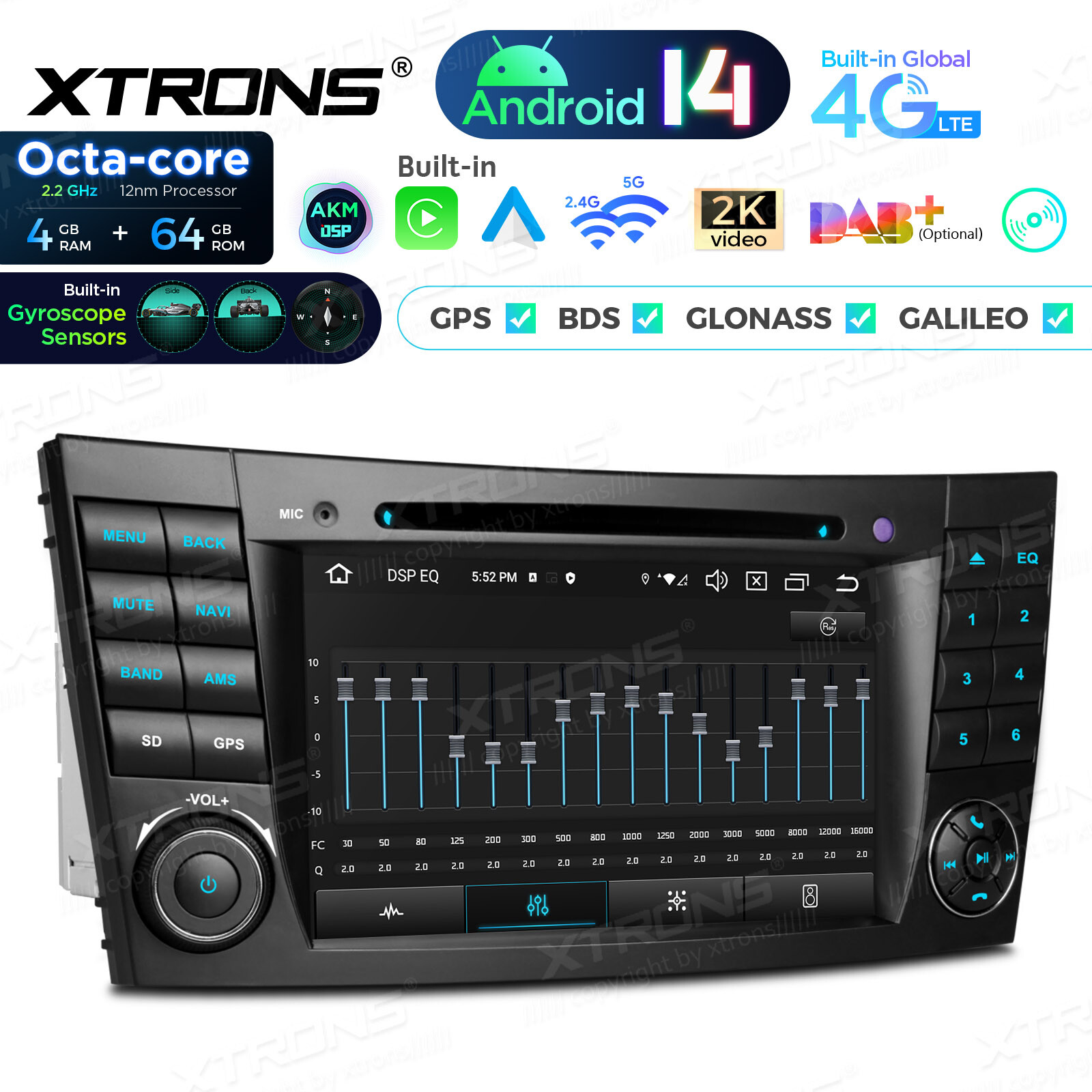 Android 13 8Core Car Stereo DVD Radio GPS For Mercedes Benz E-W211 E350 CLS-W219