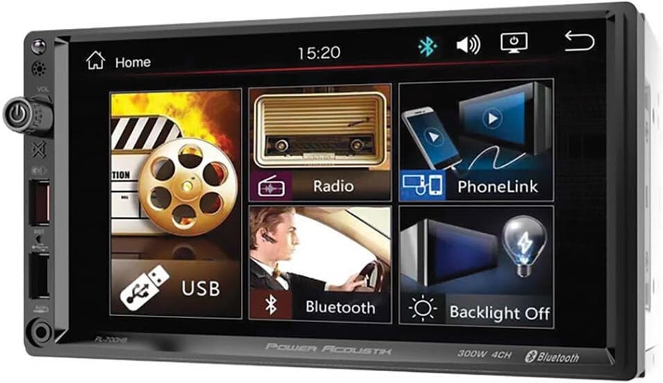 Power Acoustik PL‐700HB 7″ Android Touchscreen Display Double-DIN Car Stereo