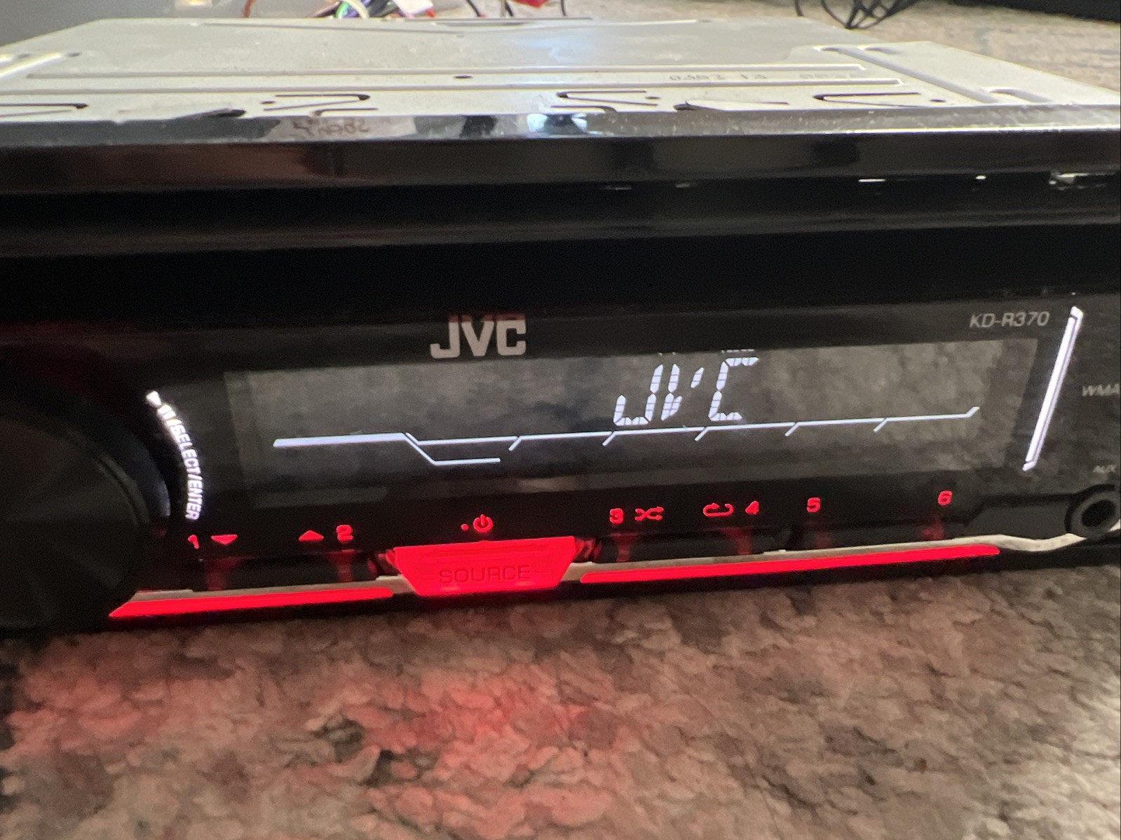 JVC KD-R370 Car Stereo CD MP3 WMA Player Radio Receiver – Turn On