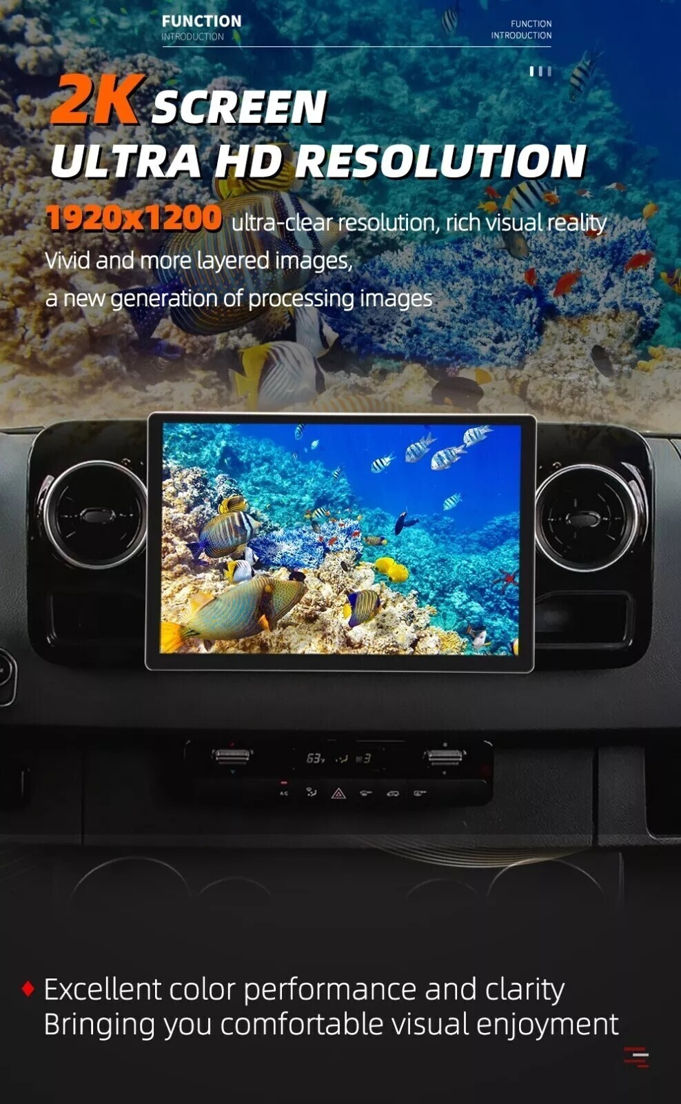13.3″ Android Carplay Car Stereo Radio GPS Navi 2+32GB For 18-22 Benz Sprinter