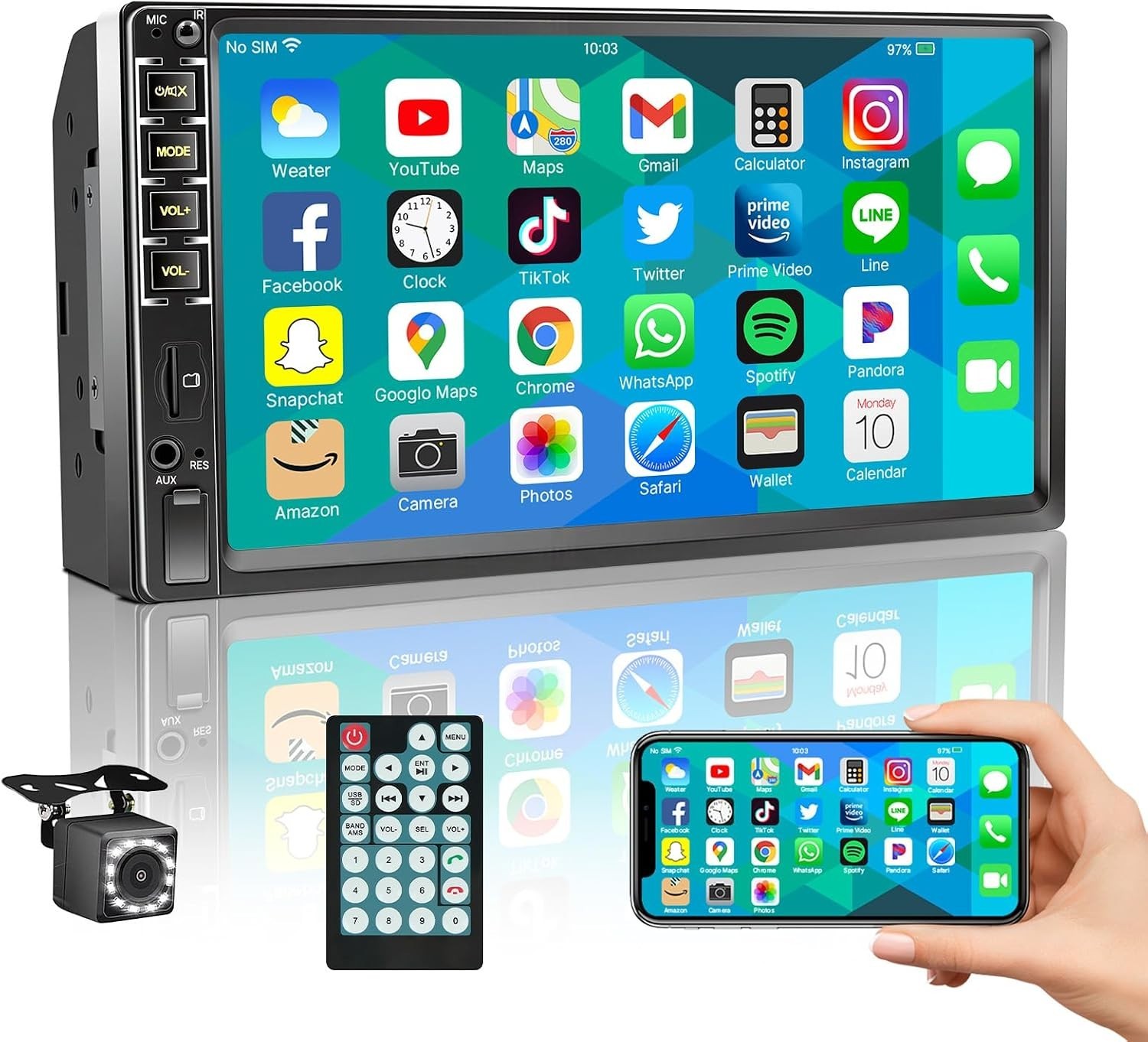 Touchscreen Car Stereo with Bluetooth & USB – Seamless Smartphone Integration
