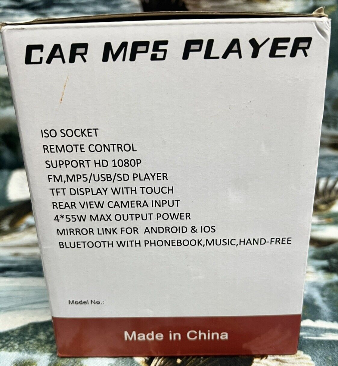 7″ Car MP5 Player (Bluetooth, Backup Cam, BT/FM/TF/USB) NEW