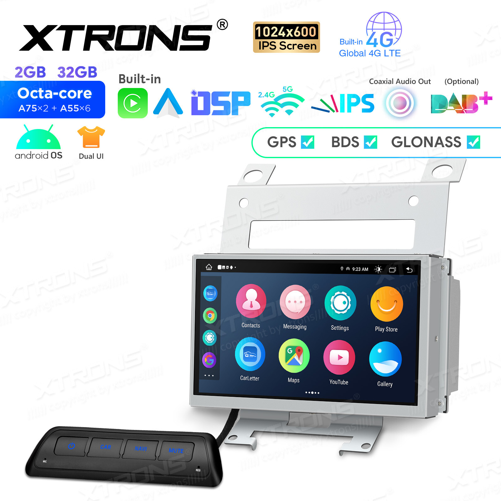 Android 14 8-Core Car Stereo GPS 4G LTE WiFi For Land Rover Freelander 2 2007-12