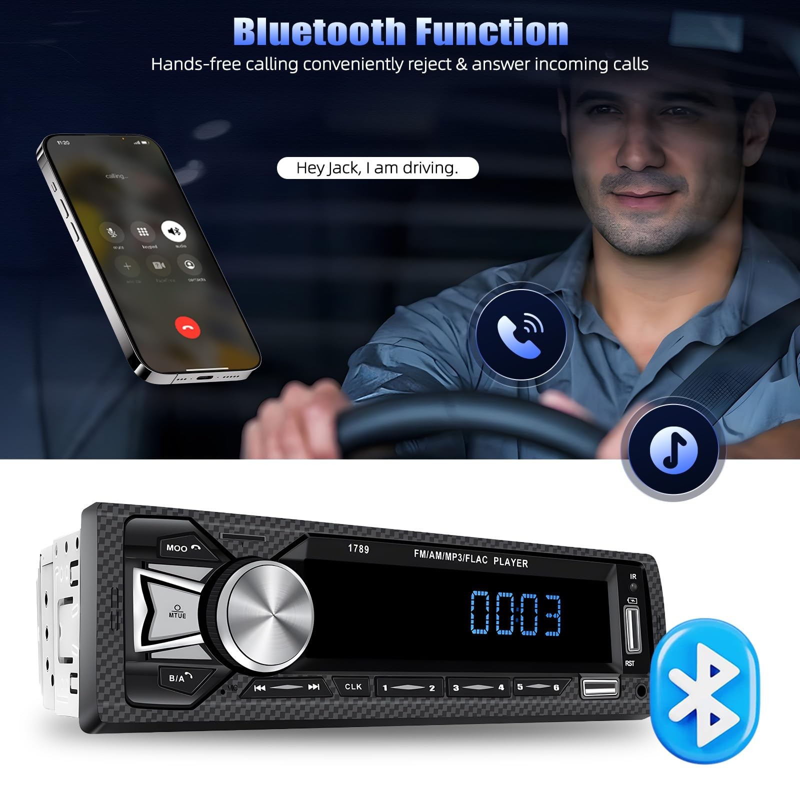 Receptor De Audio Với Pantalla LCD Y Microfono Integrado De Lujo Pro