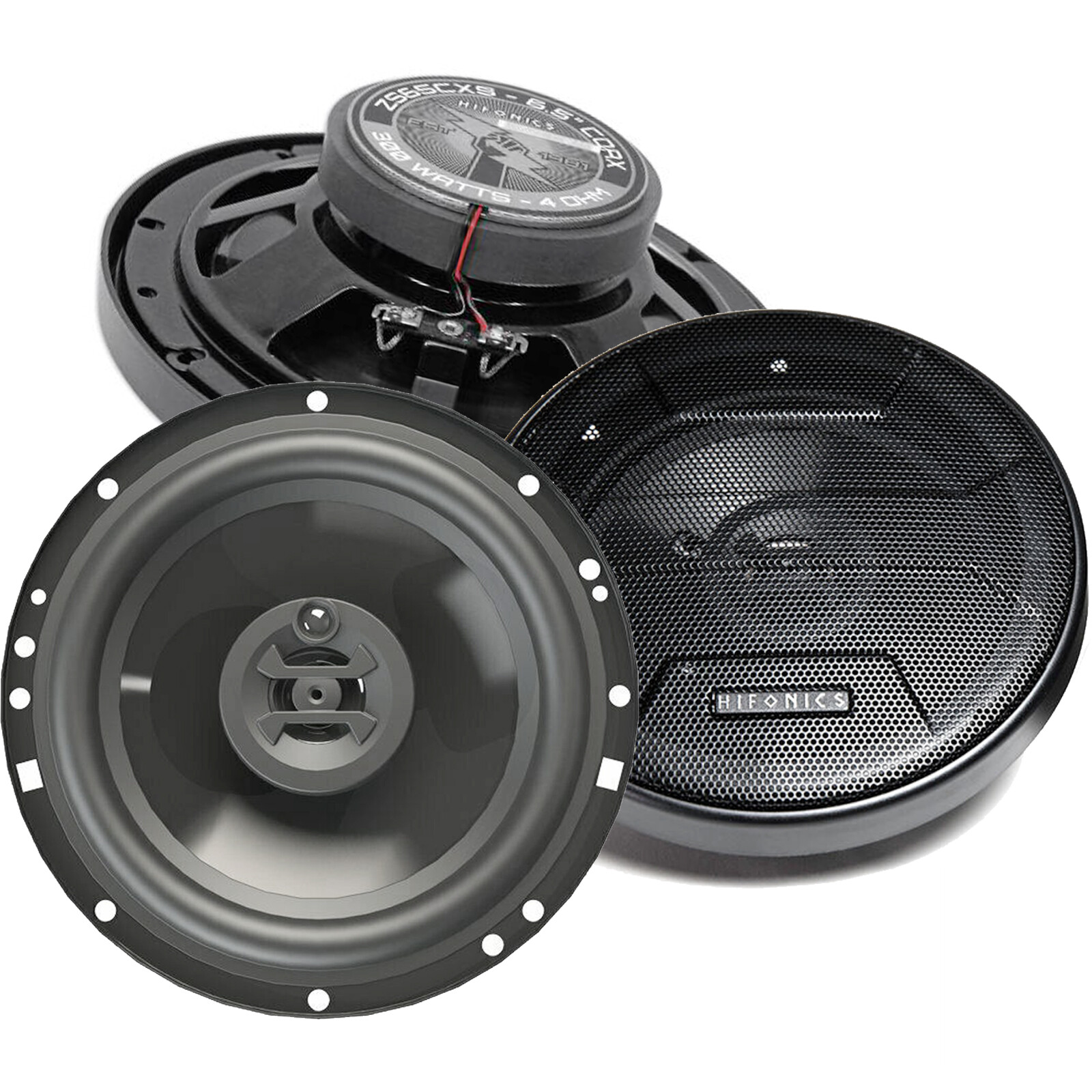 4x Hifonics 6.5″ 5.25″ Speakers + Audiotek AT-249BT Digital Receiver Bluetooth