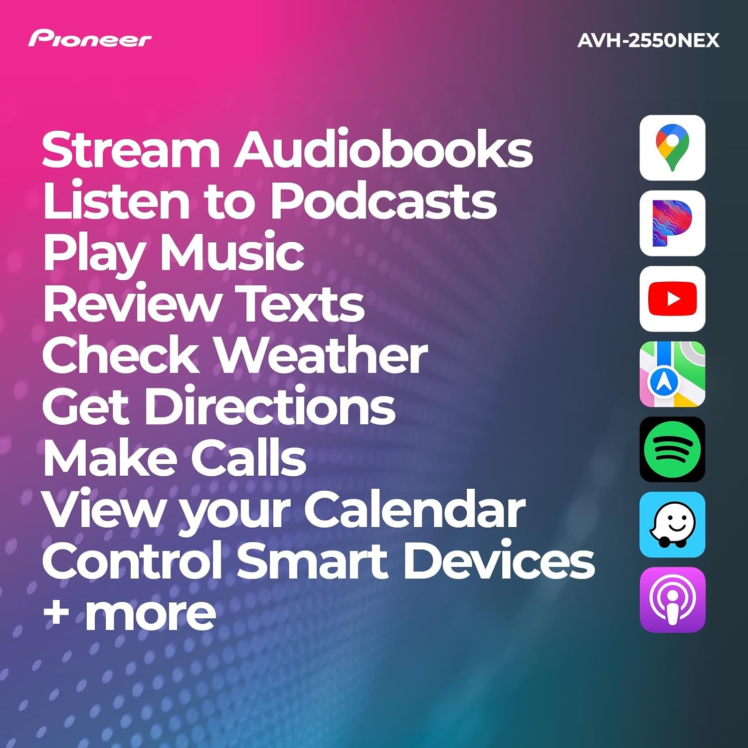 Pioneer AVH-2550NEX 6.8″ Digital Media Receiver Apple CarPlay Android Auto