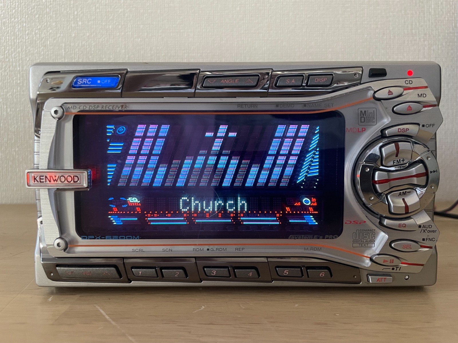Kenwood DPX-6200M 2DIN Car Audio CD MD Player Added Bluetooth Tested Working
