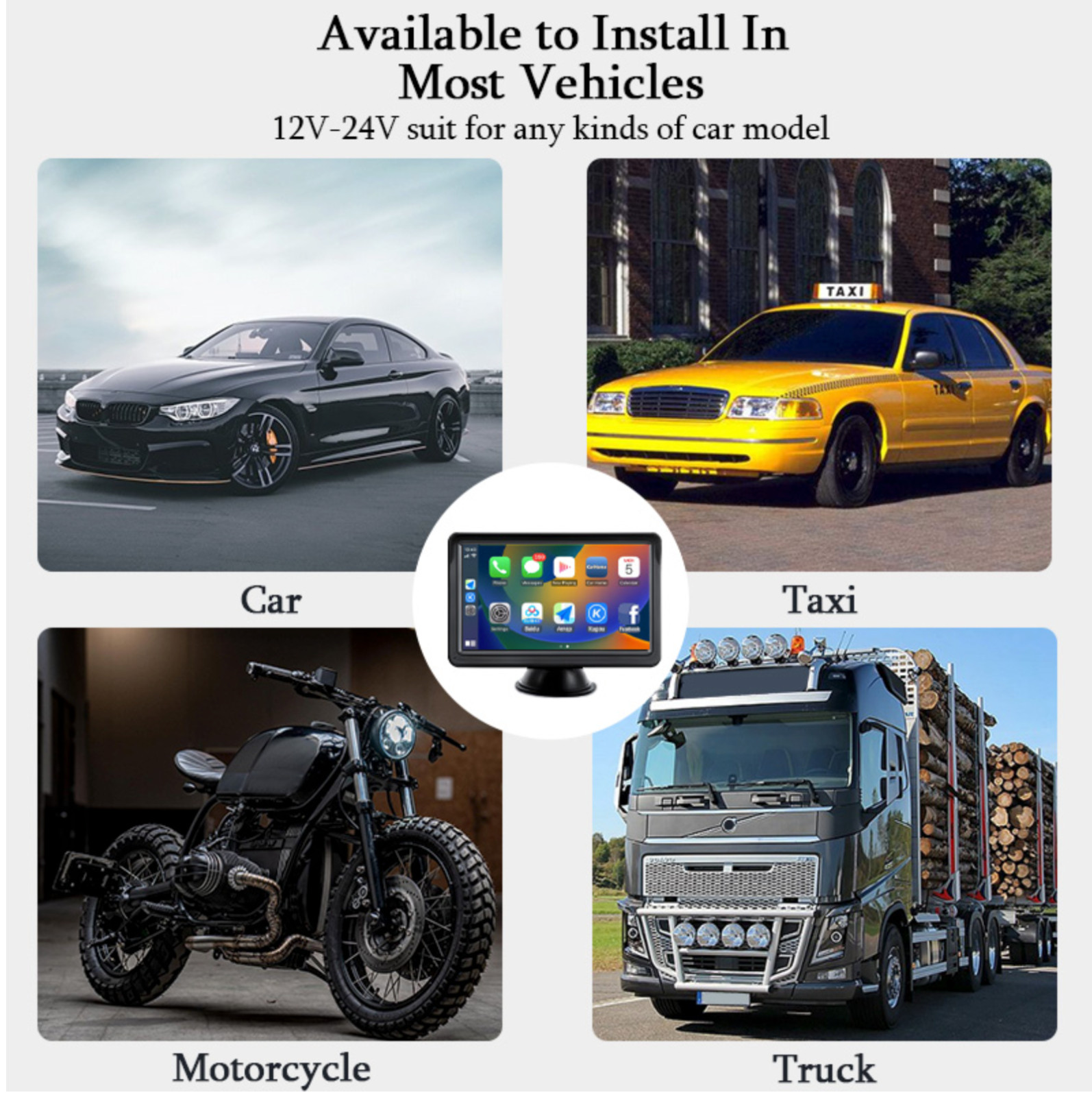 Apple CarPlay Android Auto Car Radio Multimedia Video Player Portable