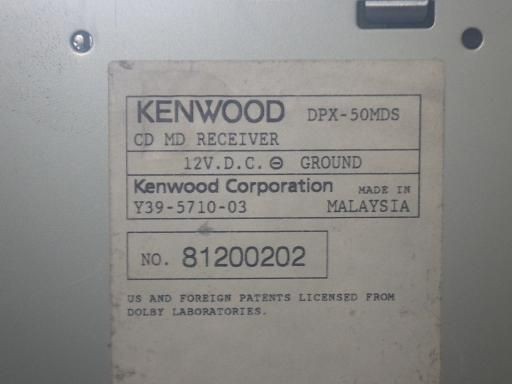 Used Kenwood DPX-50MD CD MD MP3 WMA DPX50MD AAC AUX Japan