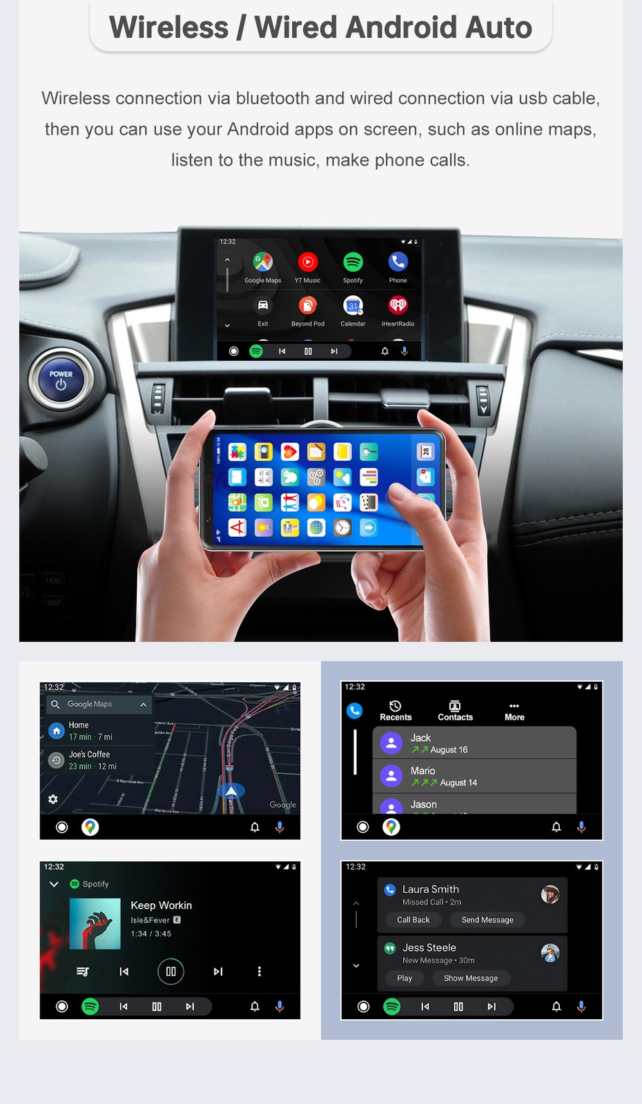 Wireless Carplay Android Auto Module For Lexus NX 2014-2019 Mirror Link AirPlay
