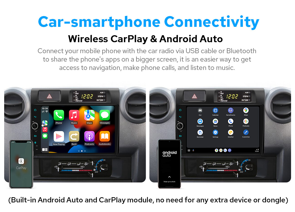 9inch CarPlay Android 12 Stereo For 2007-2022 Toyota Landcruiser LC 70 79 Series