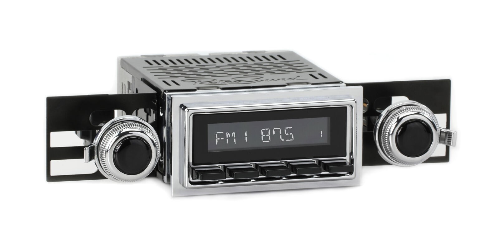 RetroRadio for 1950-65 Porsche 356 w/ Chrome Bezel LCB-M6-127-53-73