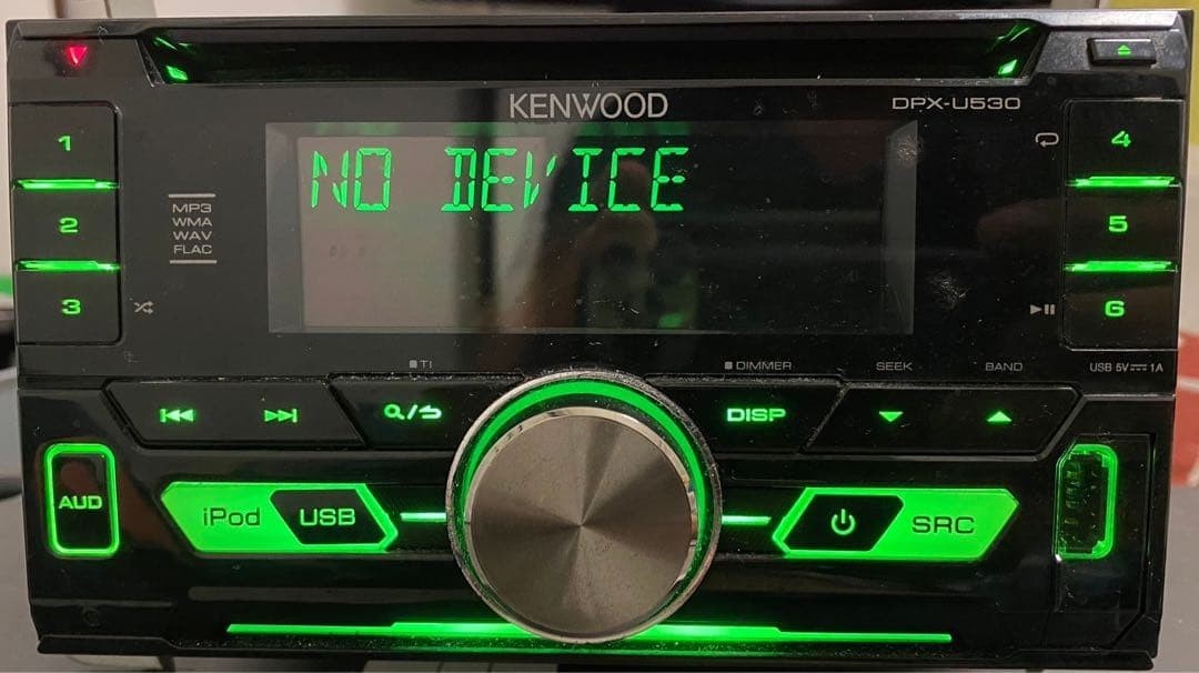 KENWOOD DPX-U530 CD RECEIVER FM AM MP3 WMA WAV 2DIN Black MAX.50W x4 DC14.4V