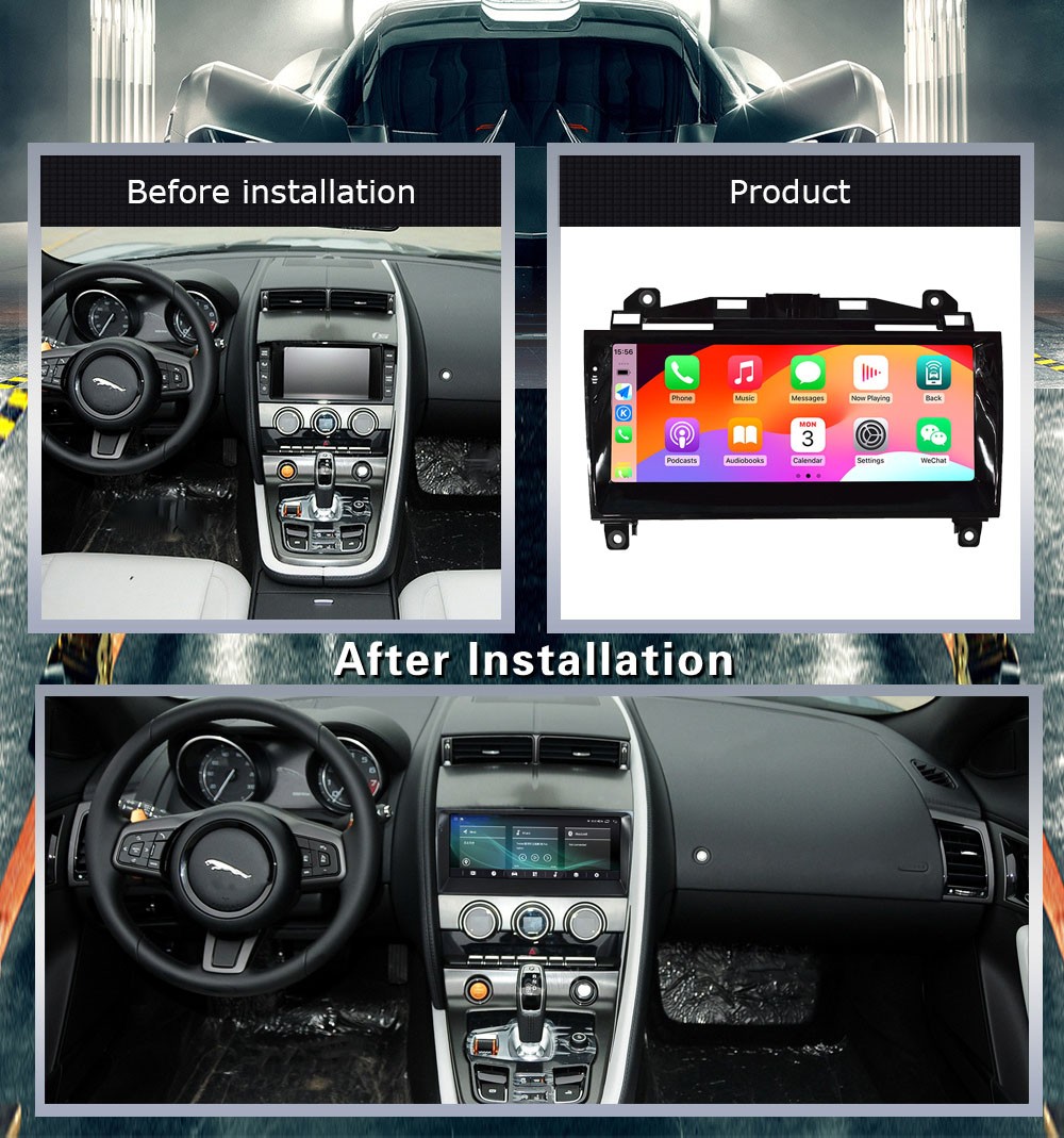 For Jaguar F-Type 10.25″ Car Stereo Radio AHD GPS Navigation Carplay Screen 64GB