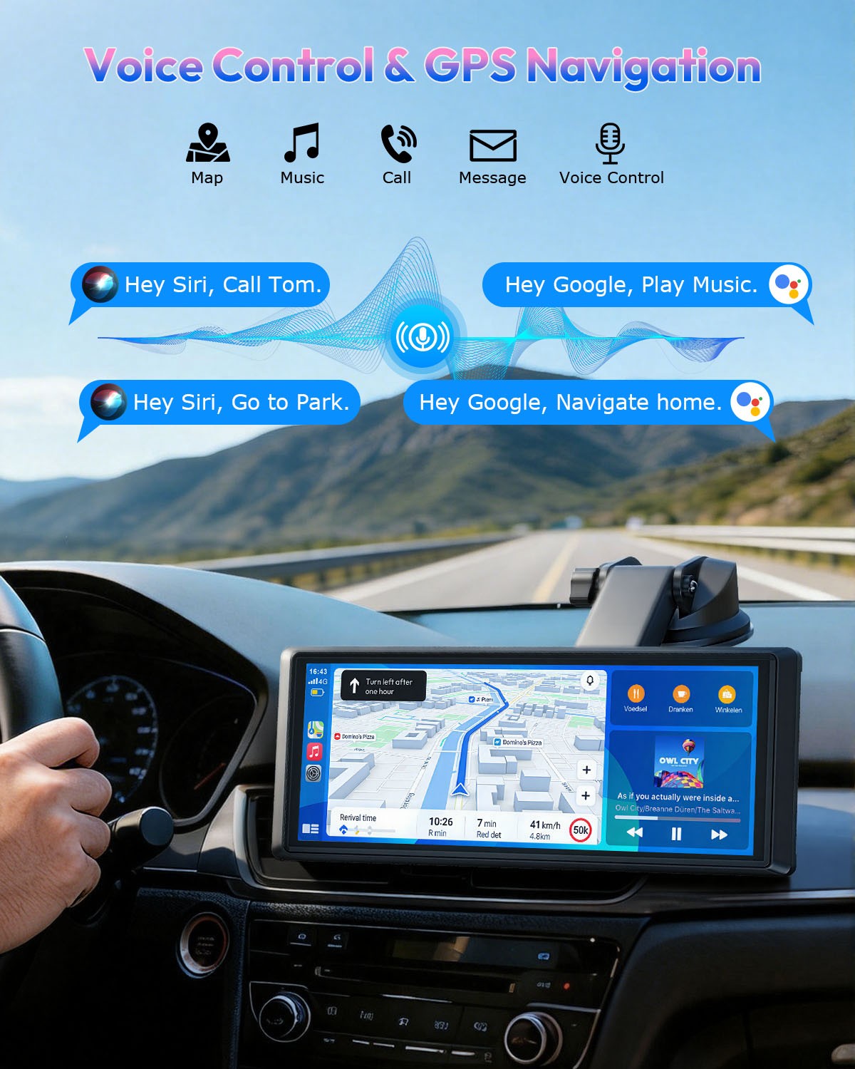 8.1″ Smart In-vehicle Touchscreen Portable Car Stereo Radio Carplay Android Auto