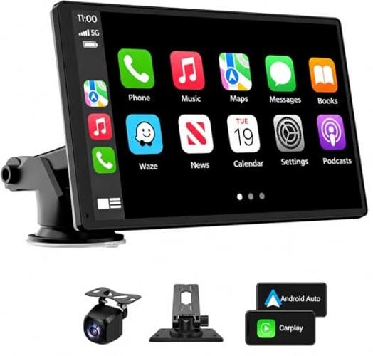 Carplay Screen for Car, 7” Wireless CarPlay & Android Auto- Upgrade Portable