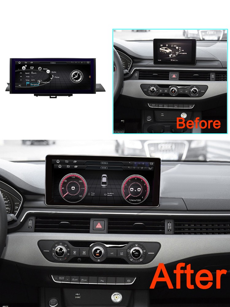 12.3″ For Audi A4L 2017-2021 Car Stereo Radio GPS Carplay WiFi 4+64G Android 14