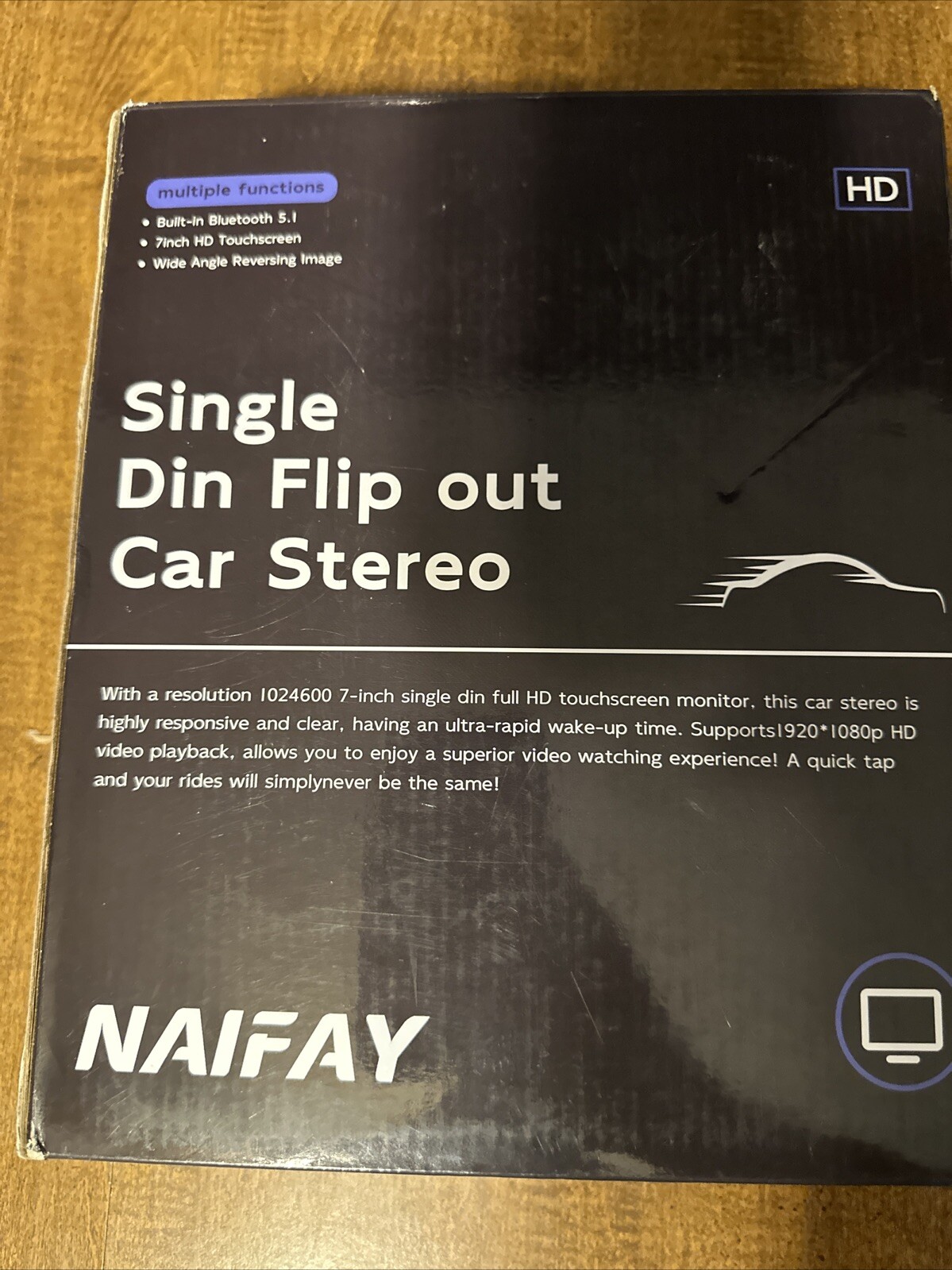 Naifay Single Din Flip Out Car Stereo – Car Dash Cam Included