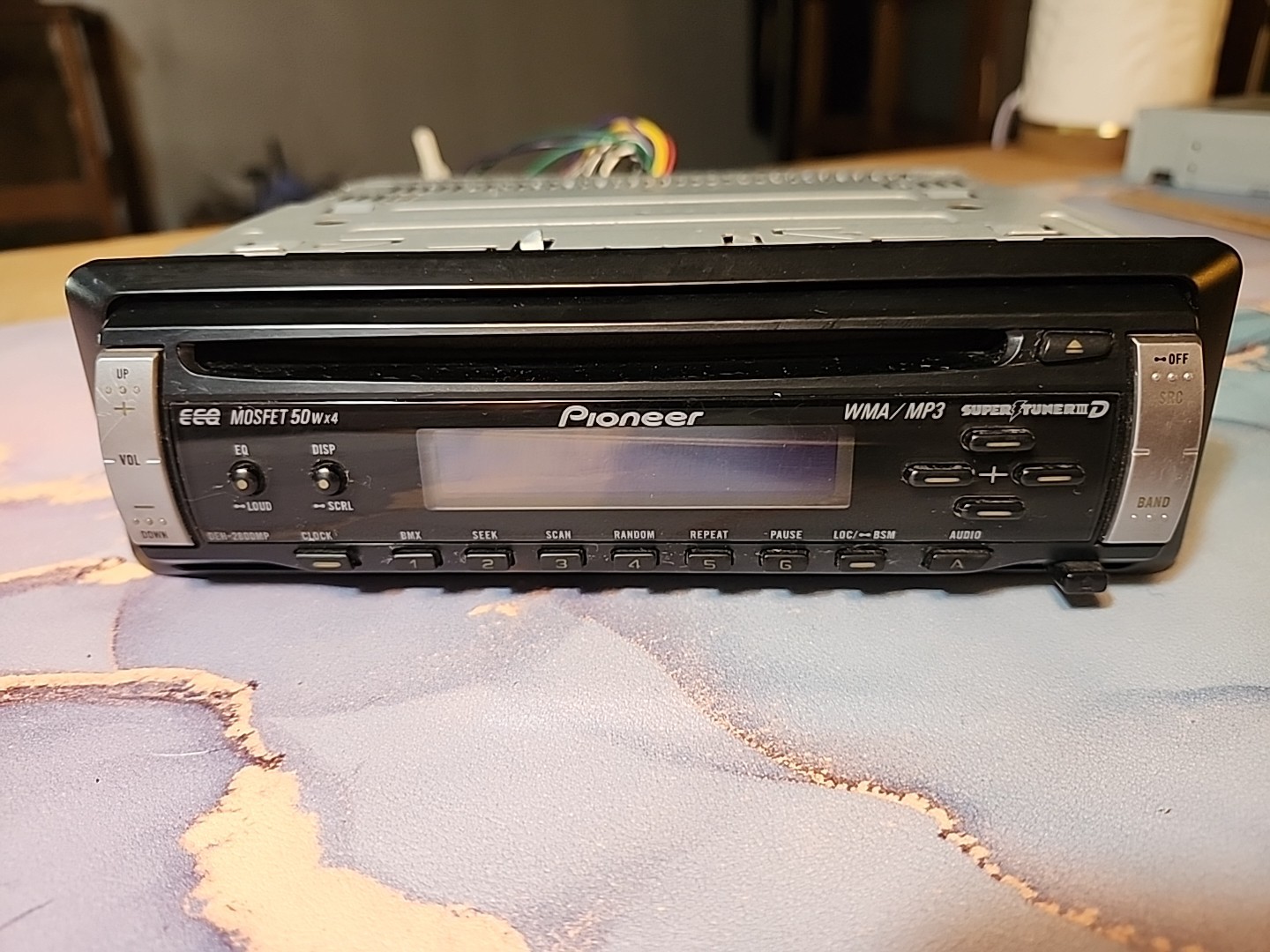 Pioneer Car CD Player DEH-2800MP, EEQ MOSFET 50WX4, WMA/MP3 Super Tuner 3D