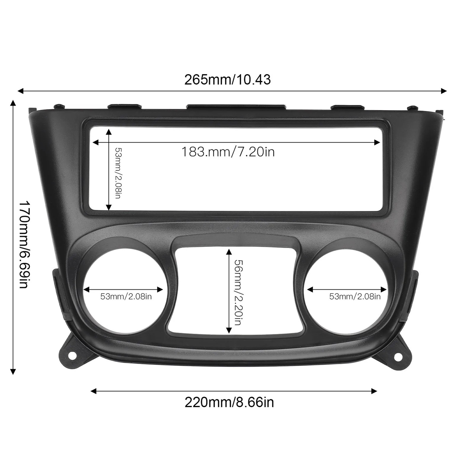 Dash Panel DVD Frame 1DIN Car Stereo Radio Fascia ABS Wearproof Navigation Trim