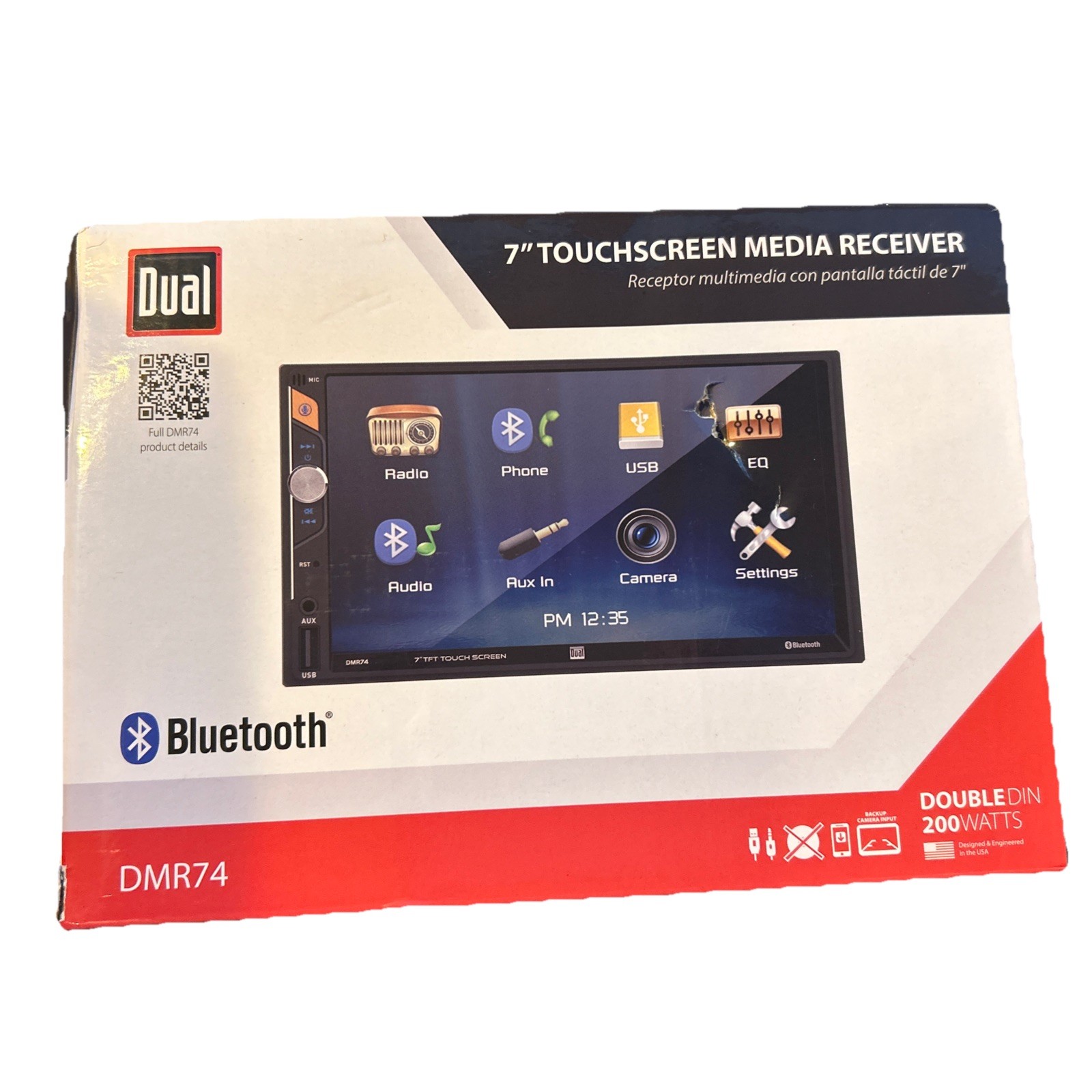 Dual Electronics DMR74 7″ LED Touch Screen Receiver with Built-In Bluetooth New