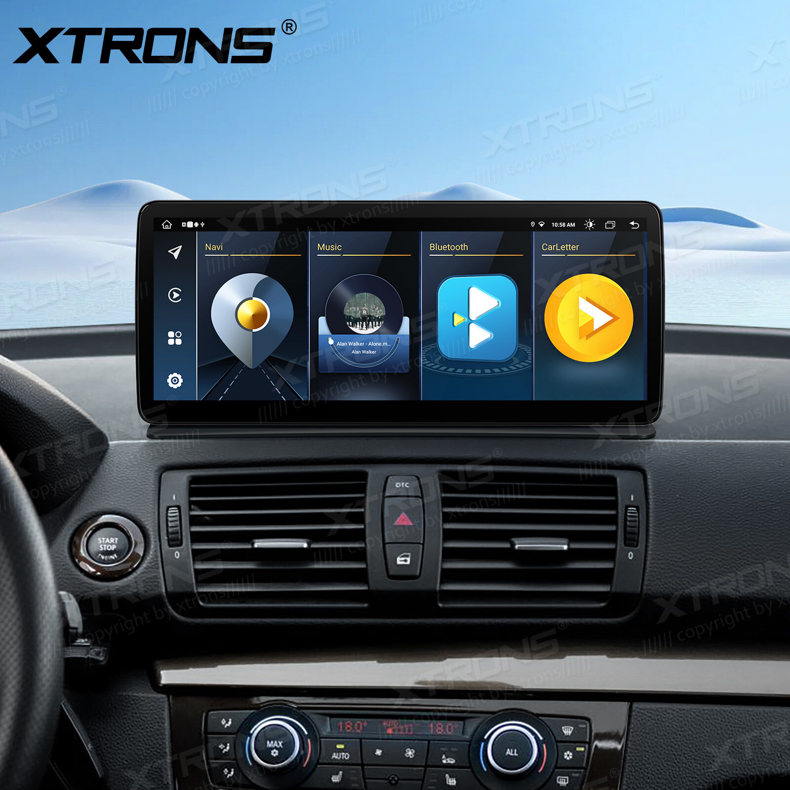 12.3″ 4G LTE Android 14 8Core Car Stereo GPS DSP For BMW 1er E81 E82 E87 E88 CIC