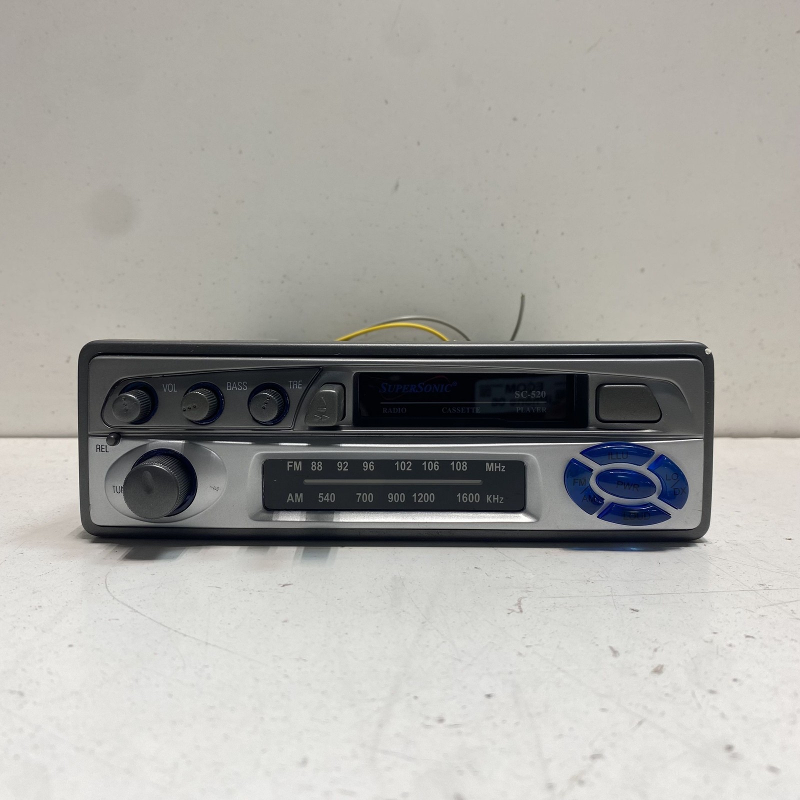 SuperSonic SC-520 AM/FM Radio Cassette Car Stereo Detachable Face For Parts