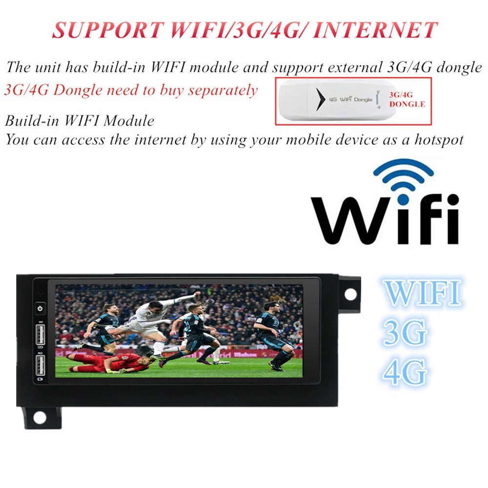 6.8in Car MP5 Player FM Radio AUX For Carplay Fit For 1997-2001 Jeep Cherokee