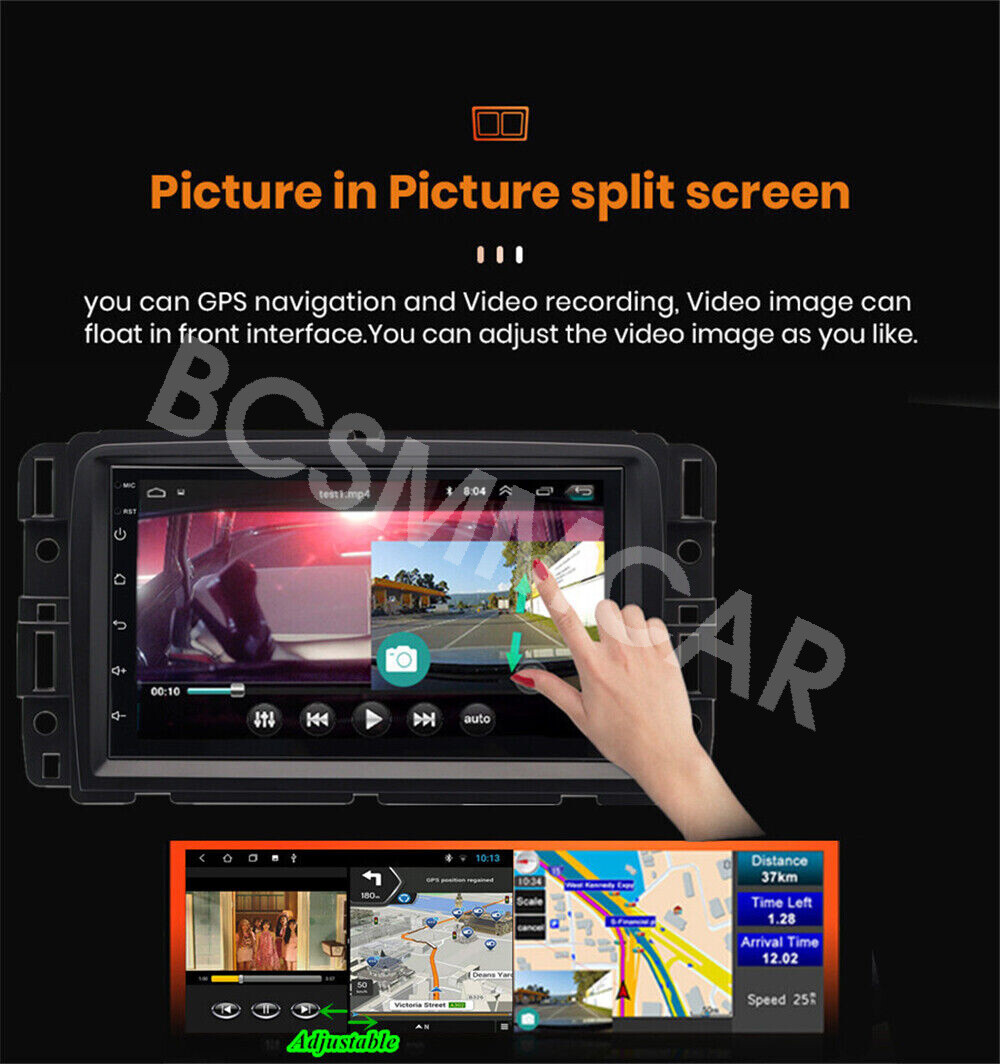 2DIN Car Stereo Radio Touch Screen WIFI Head Unit Fit For GMC Acadia 2013-2017
