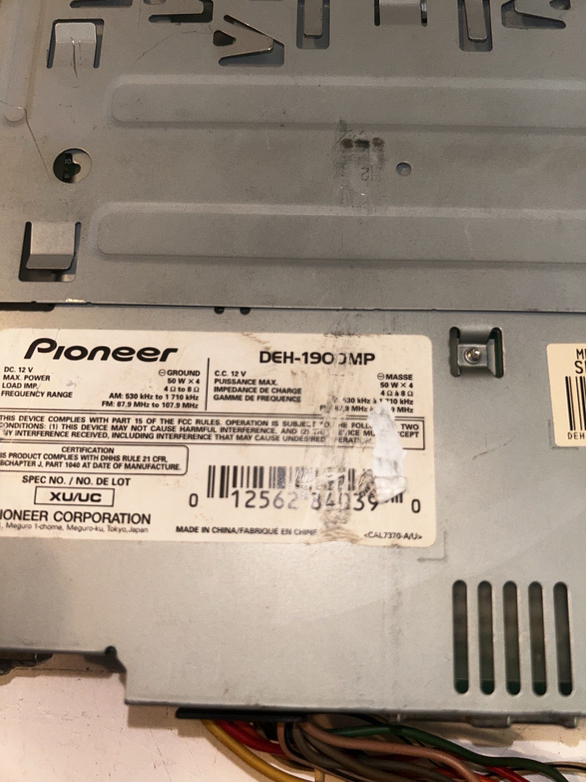 PIONEER DEH-1900MP