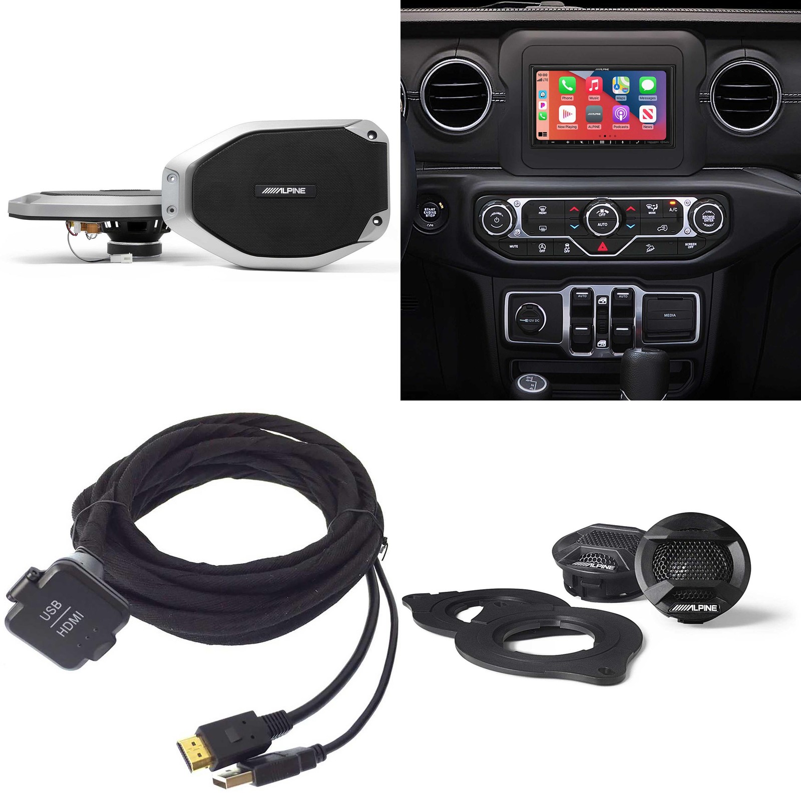Alpine i407-WRA-JL, KCU-315UH USB / HDMI Extension Cable w/ SPV-10TW-WRA & SP…