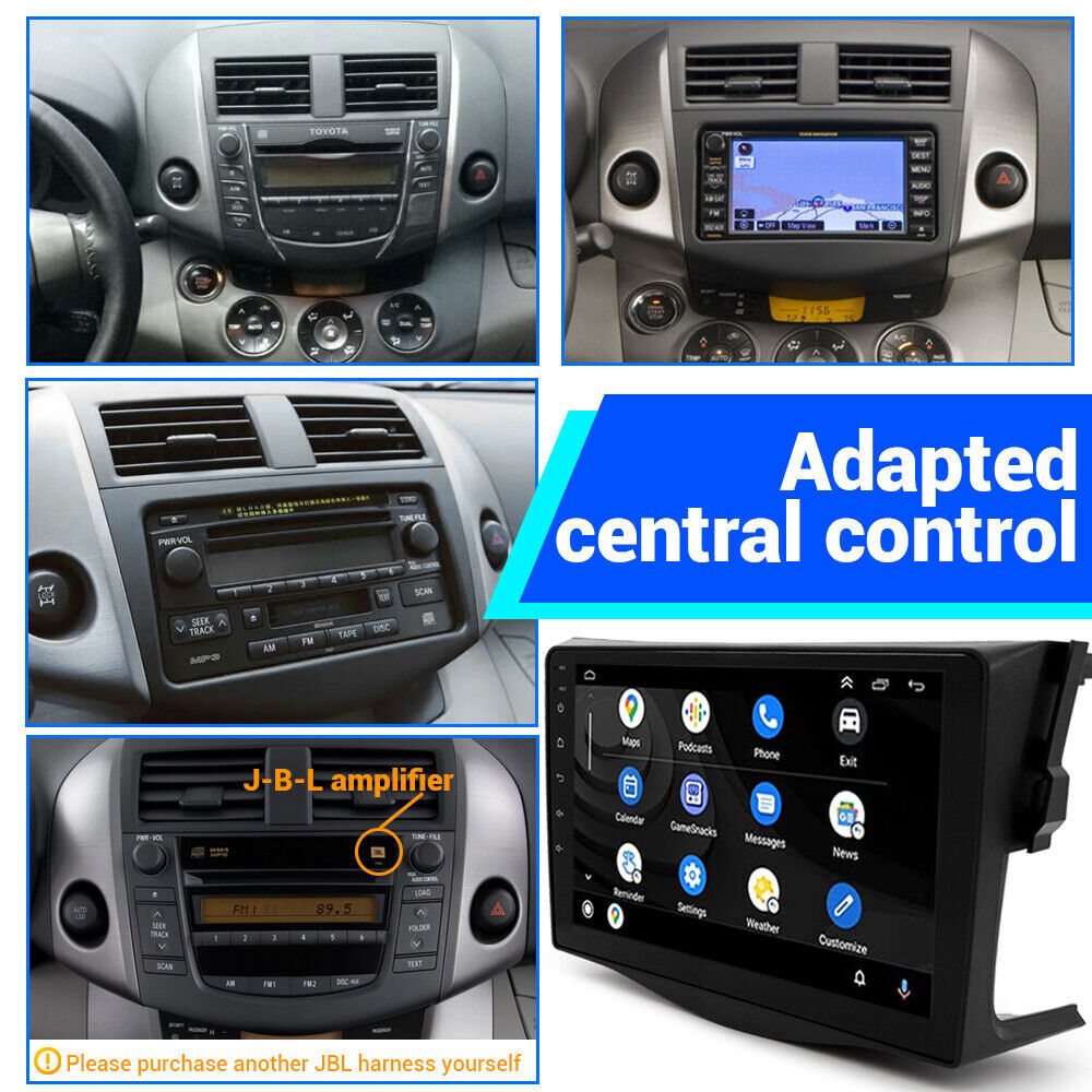 For Toyota RAV4 2007-2011 9″ Android 13 4+64GB Car Stereo Radio Carplay GPS Wifi