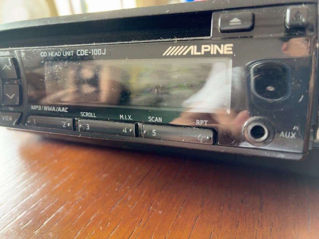 Alpine CDE100J Car CD Player MP3 WMA AAC AUX Input Used Japan