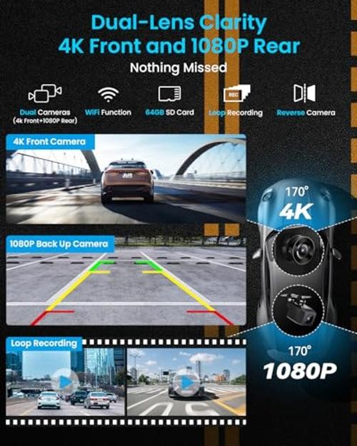 IK5 9″ Wireless Apple CarPlay & Android Auto Screen, Portable Car Stereo with