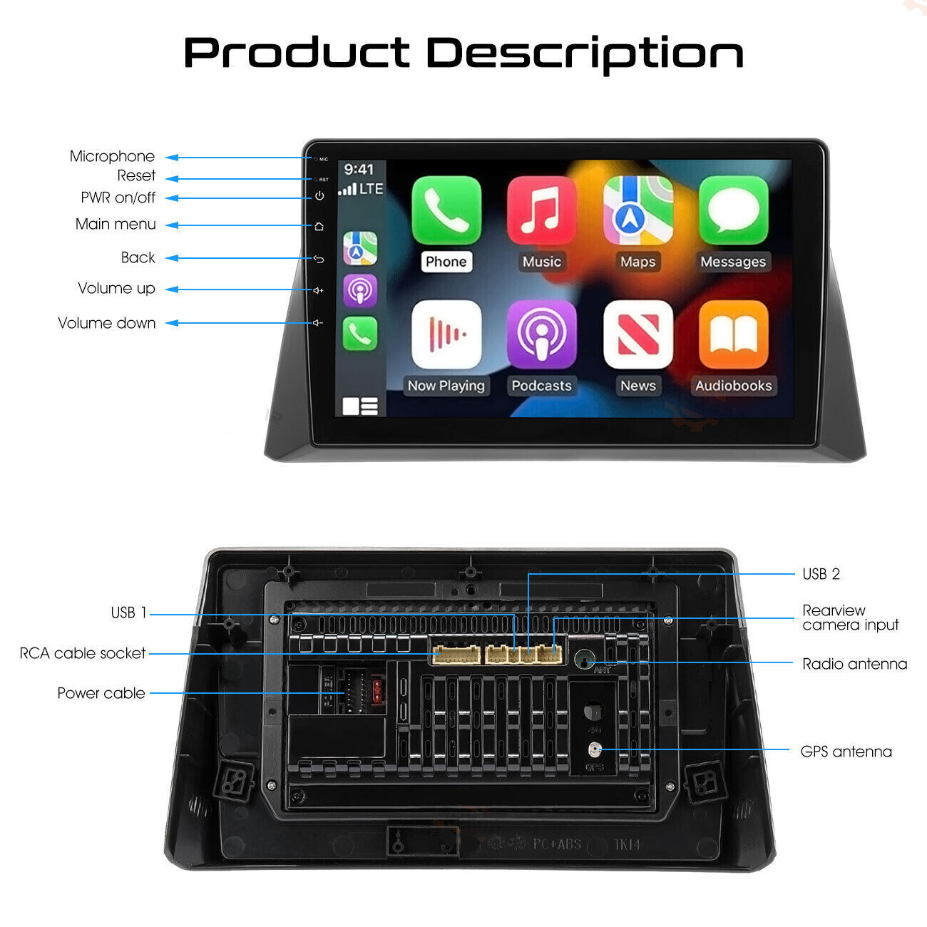 10″ ANDROID 13.0 APPLE CARPLAY CAR STEREO GPS RADIO FOR HONDA ACCORD 8 2008-2013