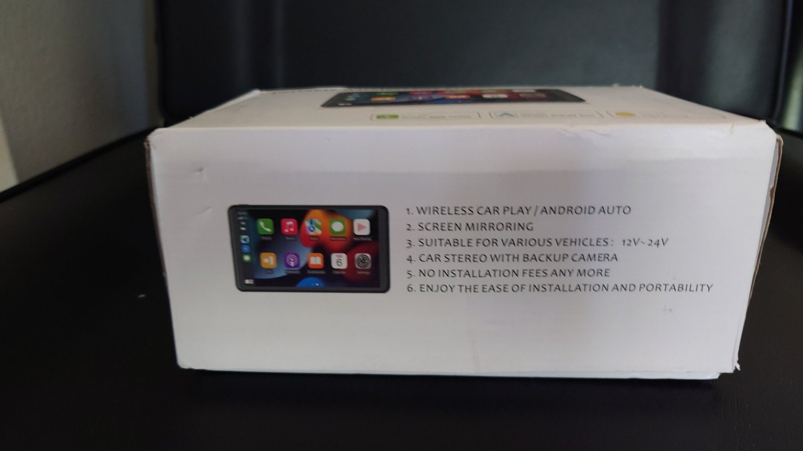 7” Portable Wireless CarPlay Touch Screen Stereo Backup Cam • OpenBox • Complete