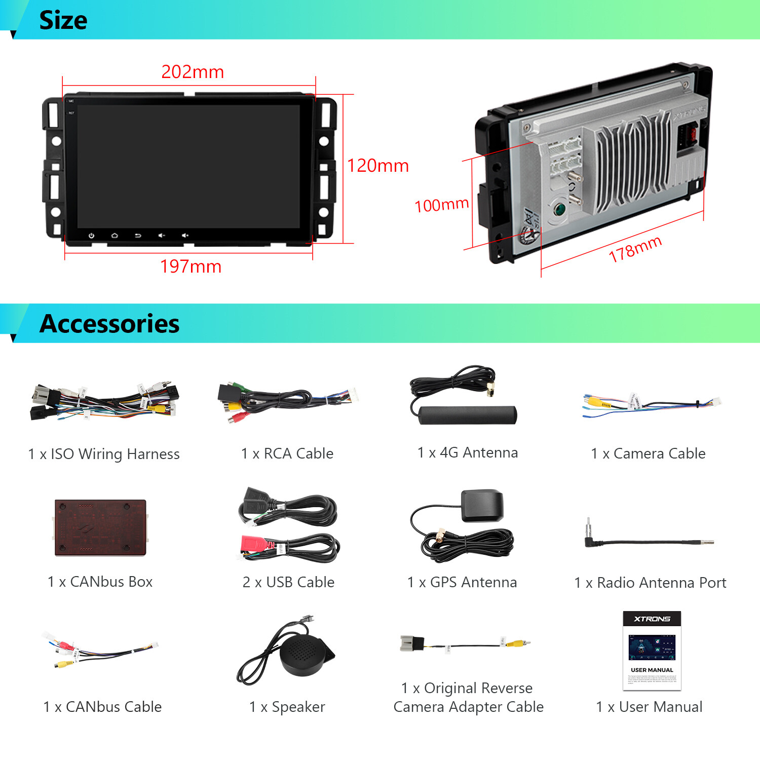 8″ Android 14 8-Core 4+64GB Car Stereo GPS Radio 4G WIFI For Chevrolet GMC Buick