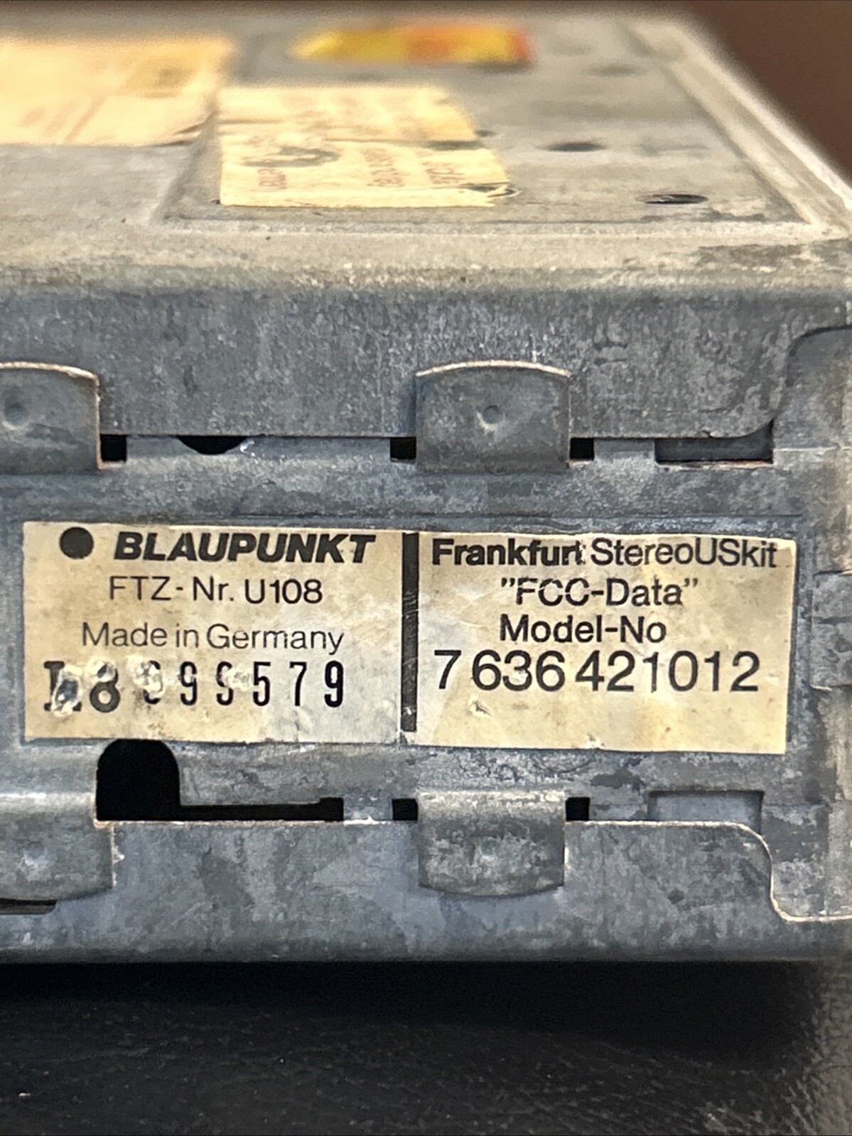 Vintage Blaupunkt Frankfurt Stereo U108 7636421012 AM FM Radio RARE Germany